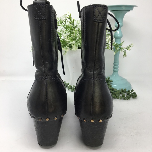 Dansko Leather Nat Lace Up Booties Size 39 - Picture 10 of 16